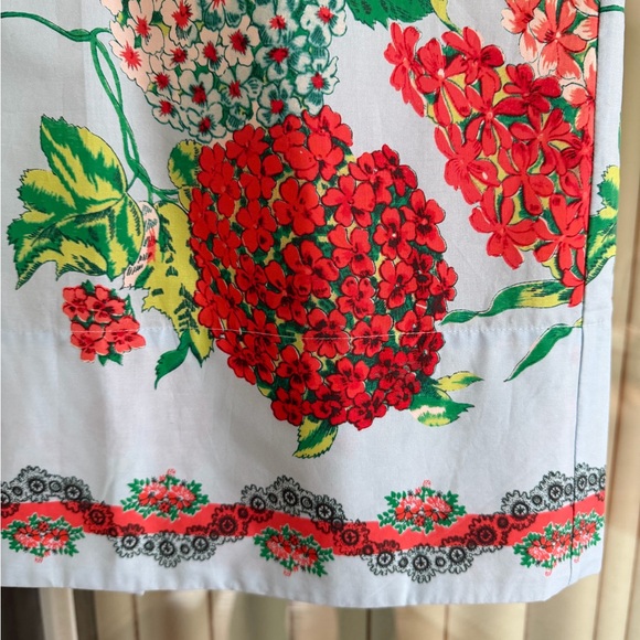 NWT Cara Cara Jackie Skirt, Light Blue with Red Floral Pattern, “Floral Dew” - Picture 3 of 8